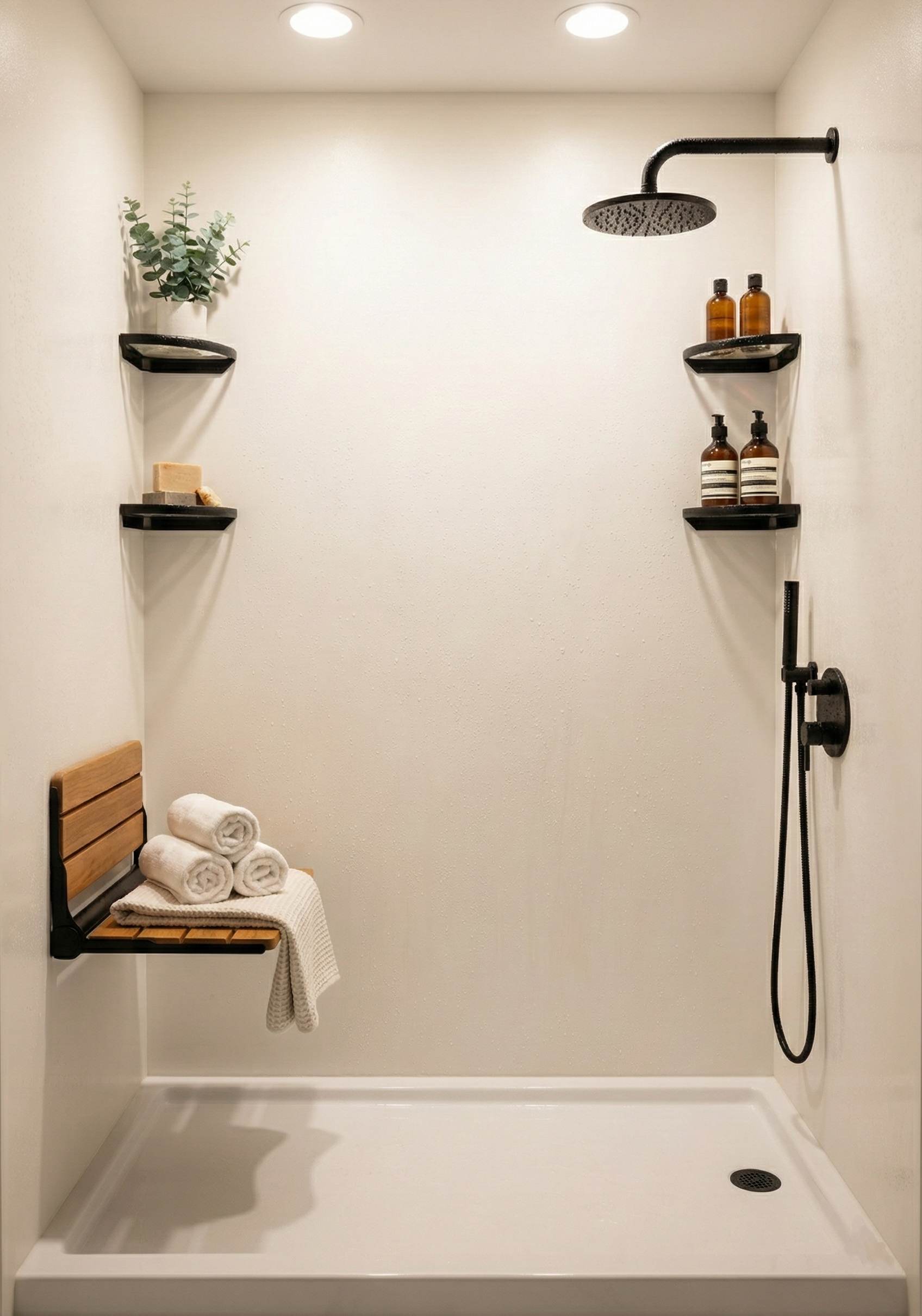 Matte Black - Open Shower