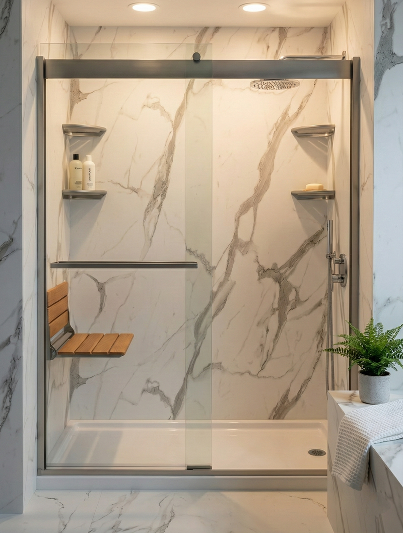 Brushed Nickel - Wide Sliding Door