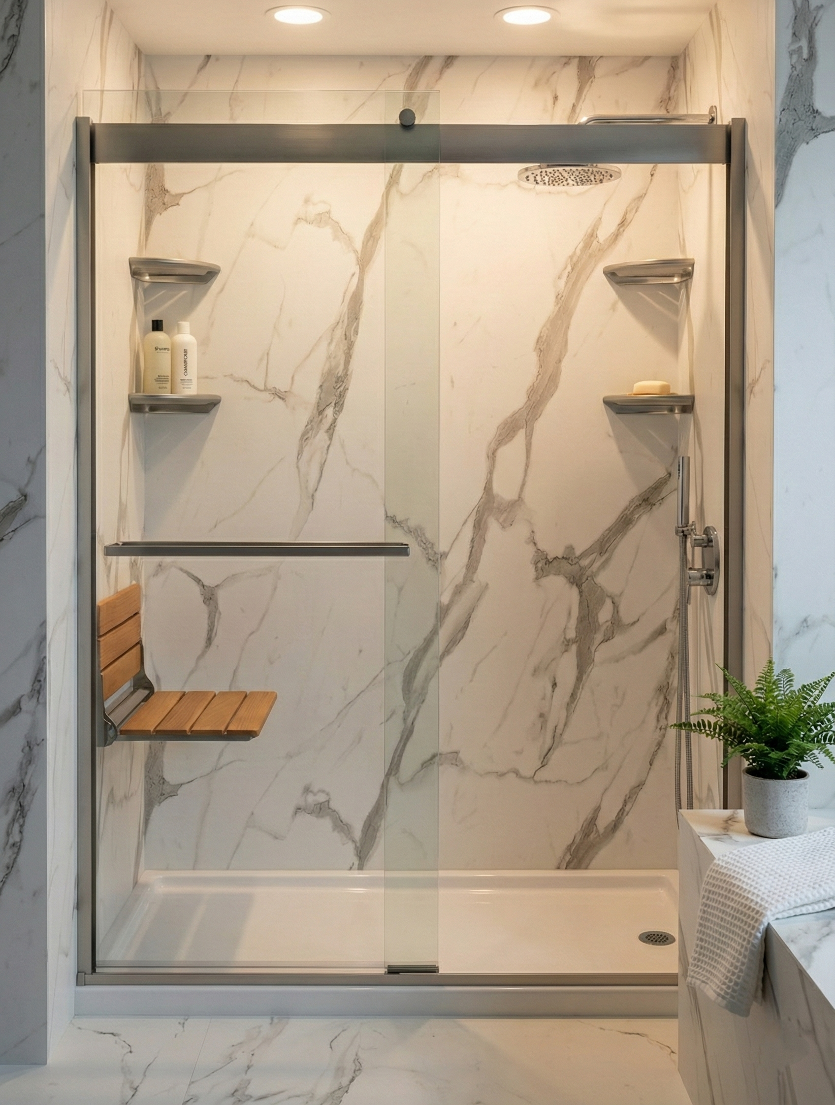 Brushed Nickel - Wide Sliding Door